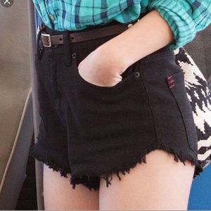 BDG Cheeky Distressed Black Shorts